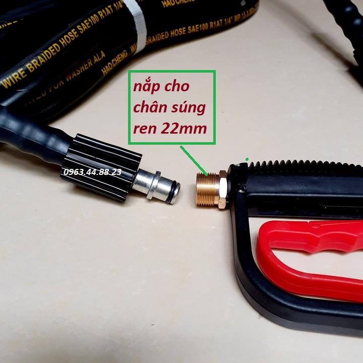 15m Dây xịt rửa, ống dây rửa xe lõi thép áp lực cao cấp (ren 22mm)