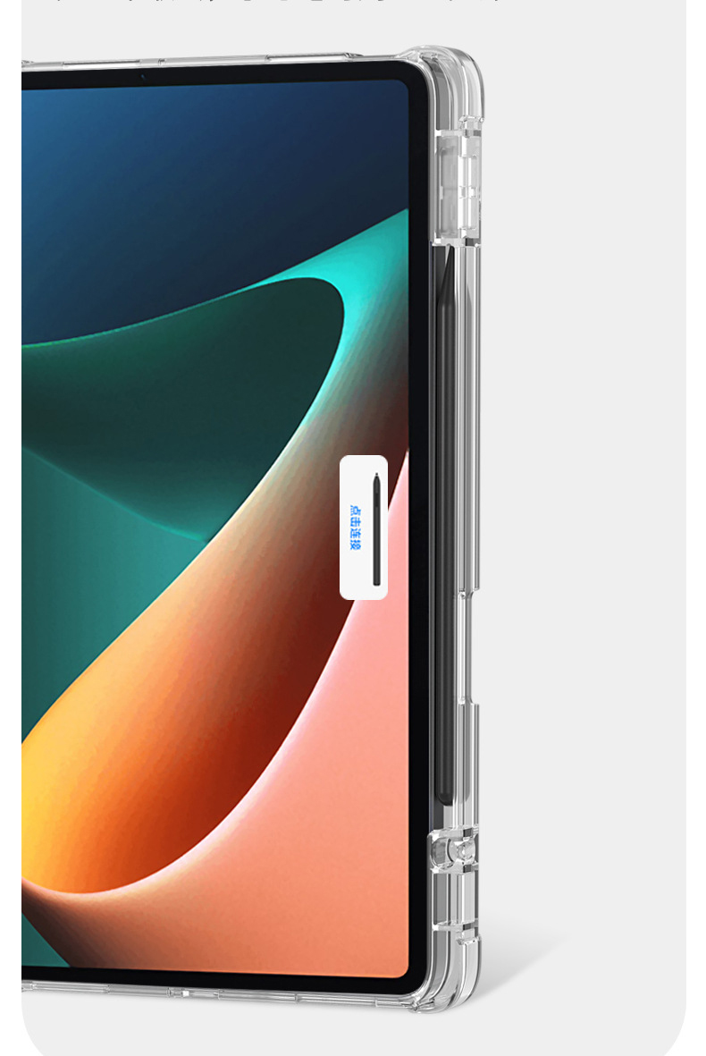 Hình ảnh Bao da Cover Cho Máy Tính Bảng Xiaomi Mi Pad 5 / 5 Pro 11 Inch Lưng Trong Suốt Có Khe Đựng Viết Smart Cover