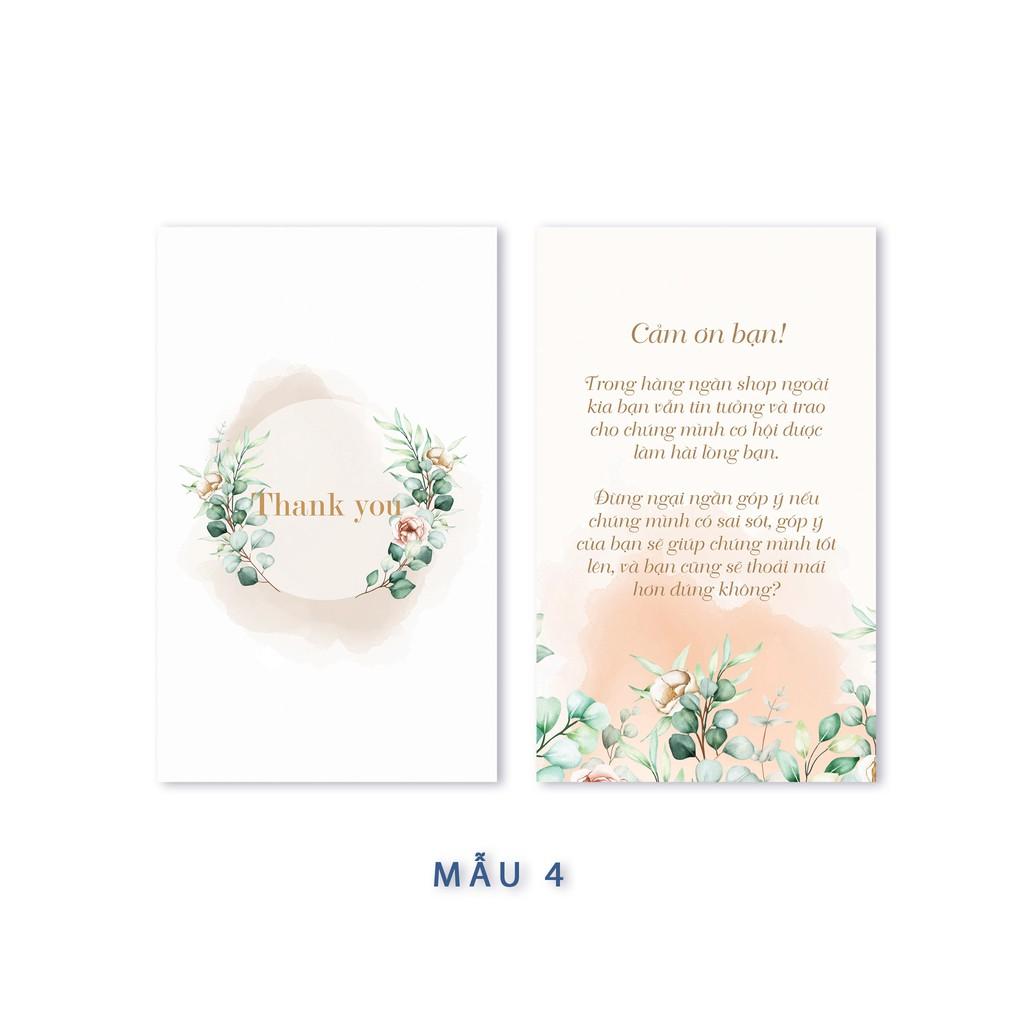 Hộp 100 card cám ơn, thiệp cảm ơn hoặc Thank you card dành riêng cho shop bán hàng dùng để tặng khách hàng