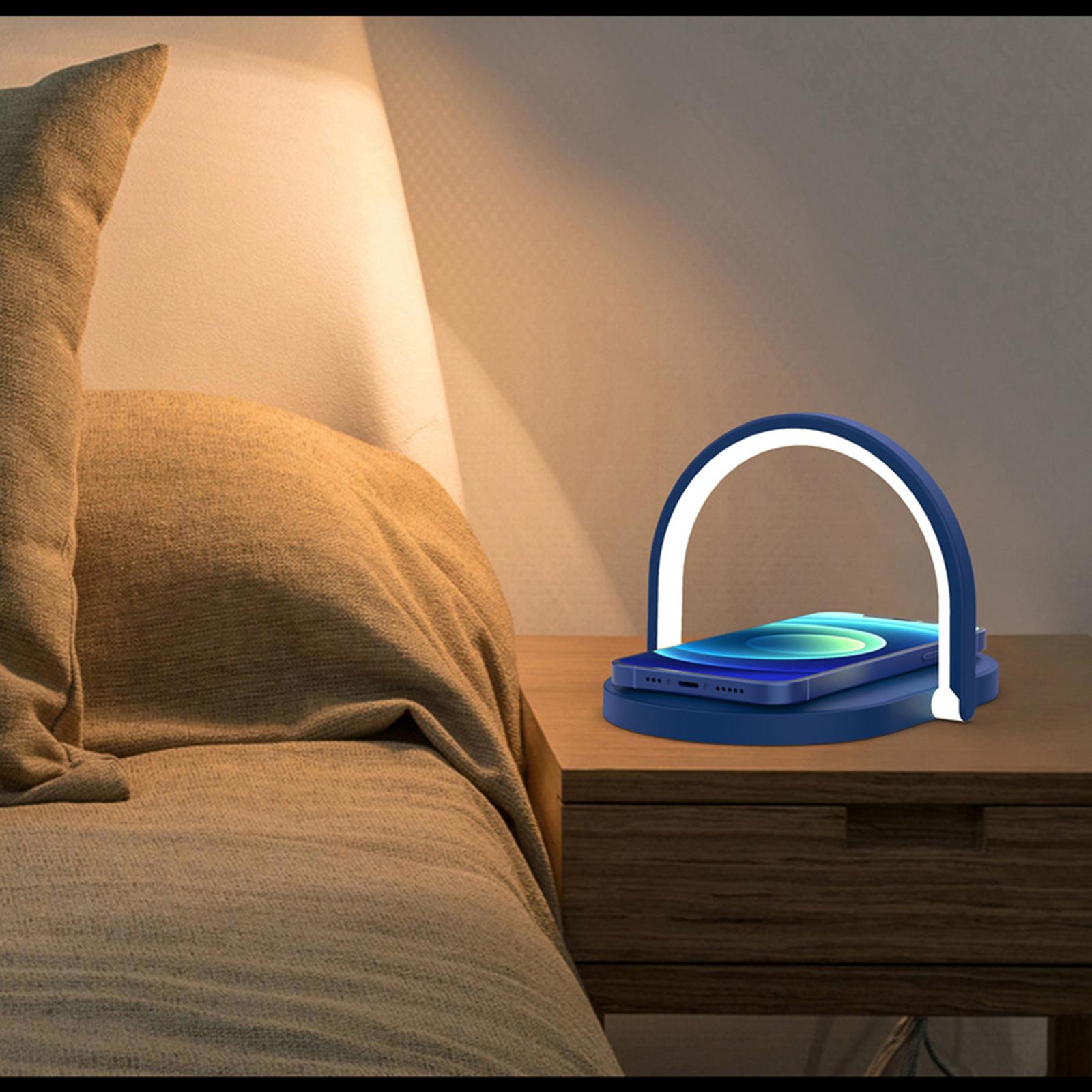 LED Desk Table Lamp 10W QI Wireless Phone Charger Reading Study Light