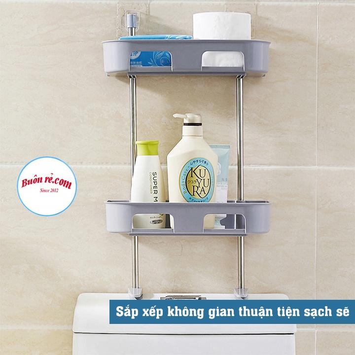Kệ gác bồn cầu toilet 3 tầng gắn tường thiết kế thông minh tiện ích - Kệ để đồ phòng tắm nhà vệ sinh