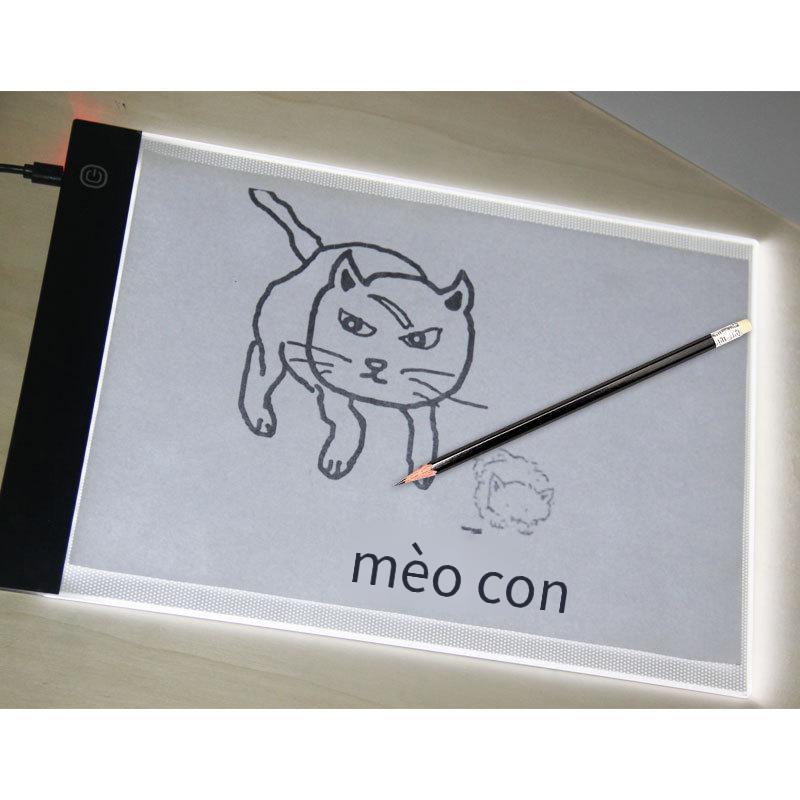 Phong cách mới nhất bán hàng trực tiếp A4LED bảng sao chép A3 bảng dạ quang mờ nổi bật sao chép tranh thư pháp hoạt hình văn phòng phẩm bảng vẽ