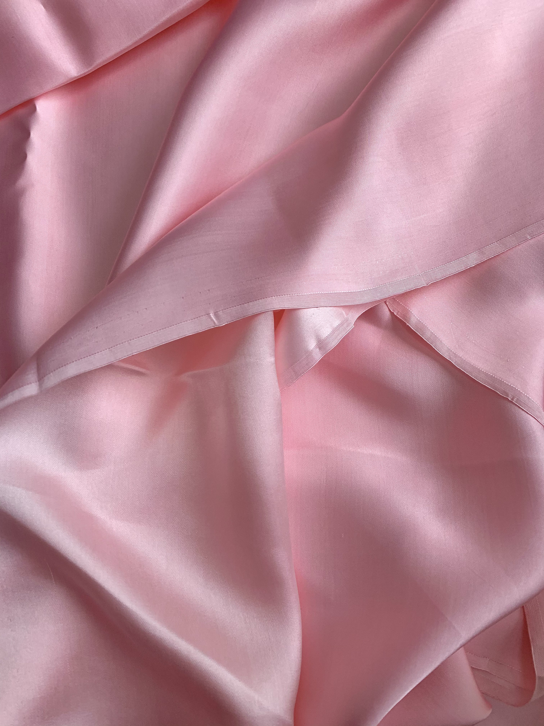 Vải Lụa Tơ Tằm Palacesik satin màu hồng may áo dài #mềm#mượt#nhẹ#thoáng, dệt thủ công, khổ rộng 90cm