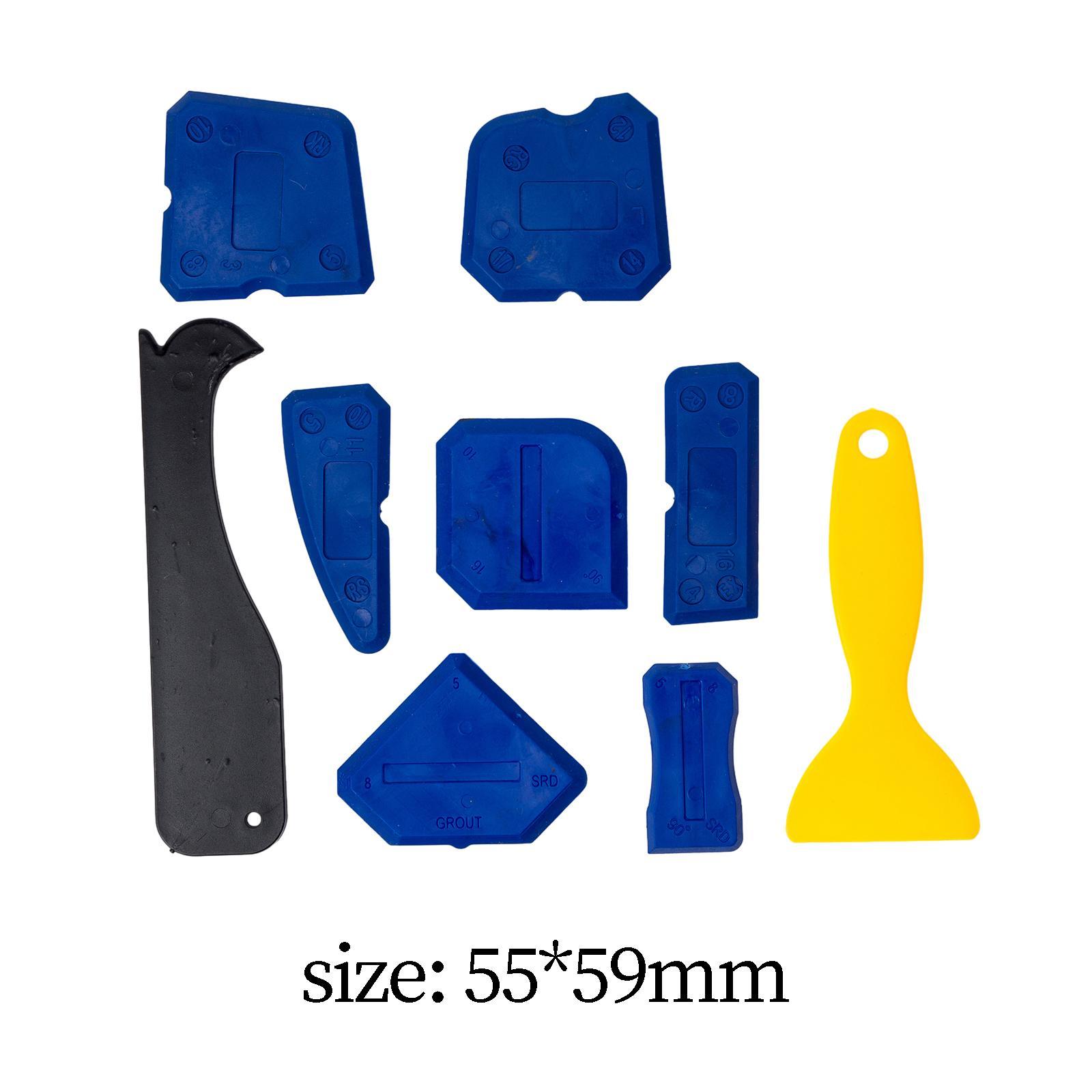 9Pcs Caulking Tool Grout Removal Tool Seam Finishing Tool Glue Corner Replaceable Pads Joint Sealant Sealing for Floor Sink Windows