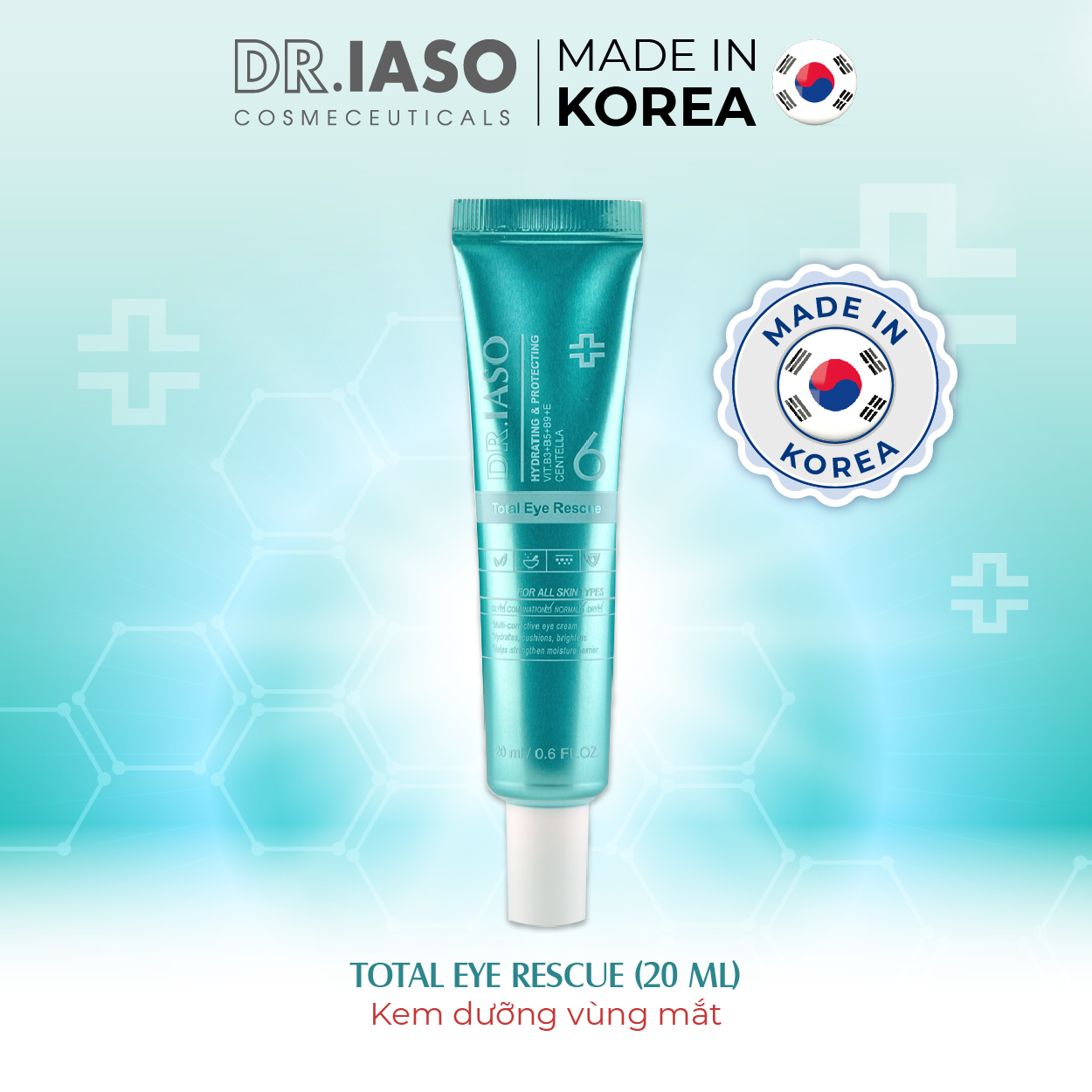 D35 Kem dưỡng mắt toàn diện Dr IASO Total Eye Rescue 20ml