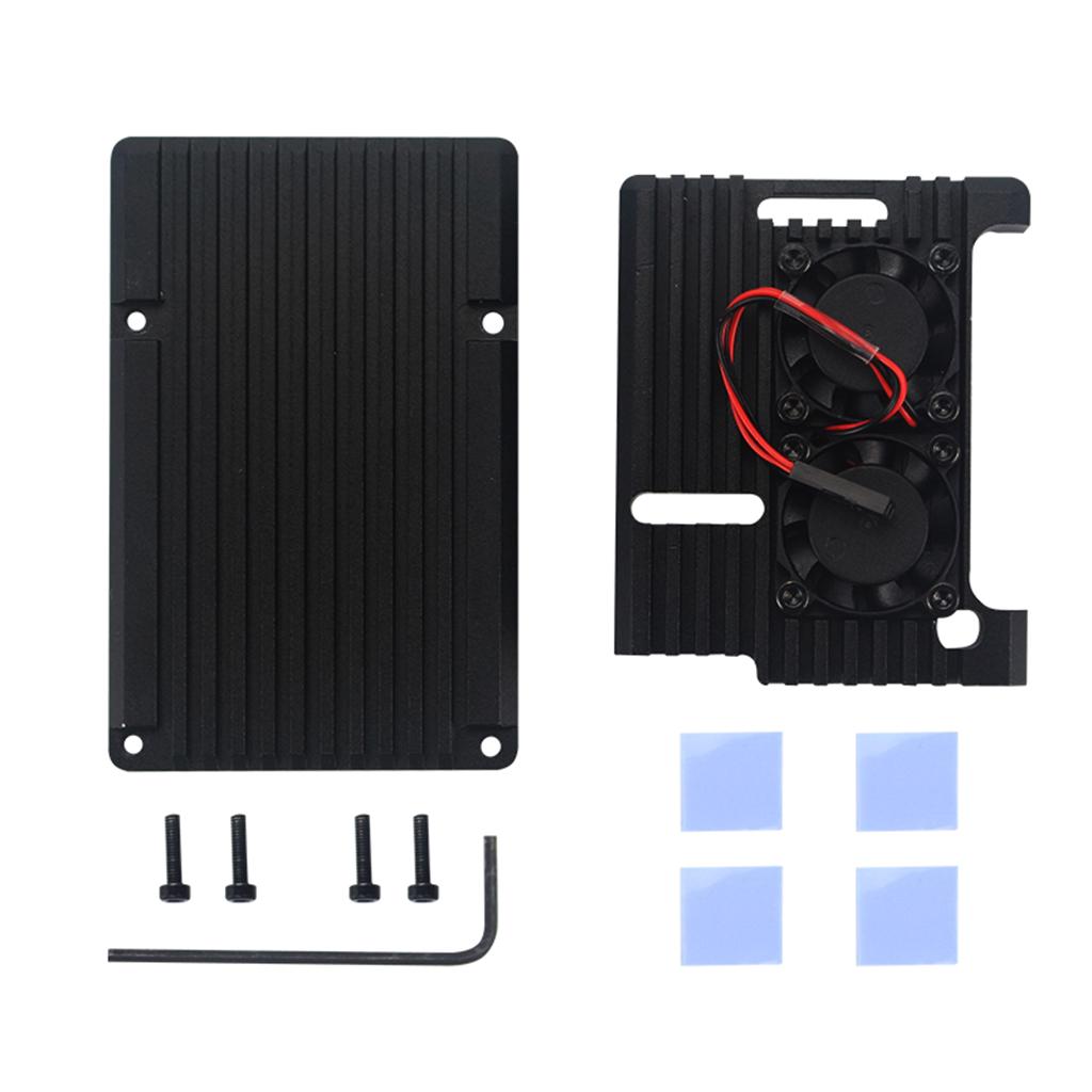 Dual Fan  Fan with Enclosure Case for  Pi 3B+/3B/2B+/2B