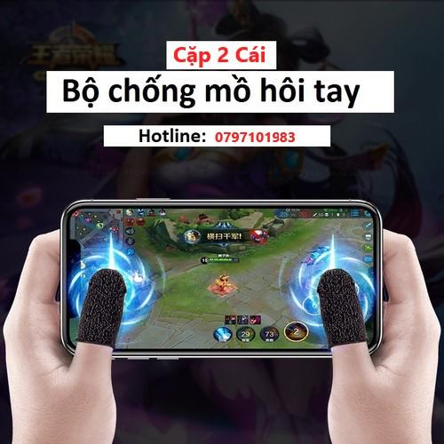 Cặp bọc đầu ngón tay 2 cái, Găng tay vải sợi siêu dẫn cao cấp chống đổ mồ hôi khi chơi Game PUBG....