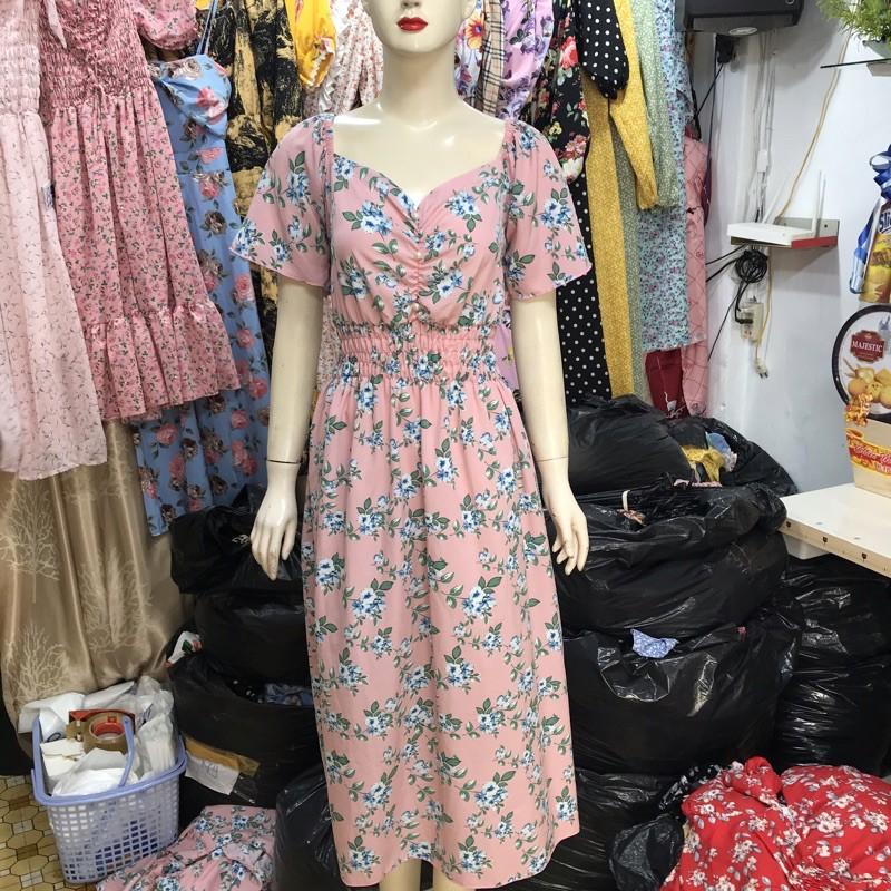 Váy thiết kế maxi lụa mát mềm mượt không nhăn không rút freesize từ 40kg tới 60kg - Xưởng may maxi Ái Nhi