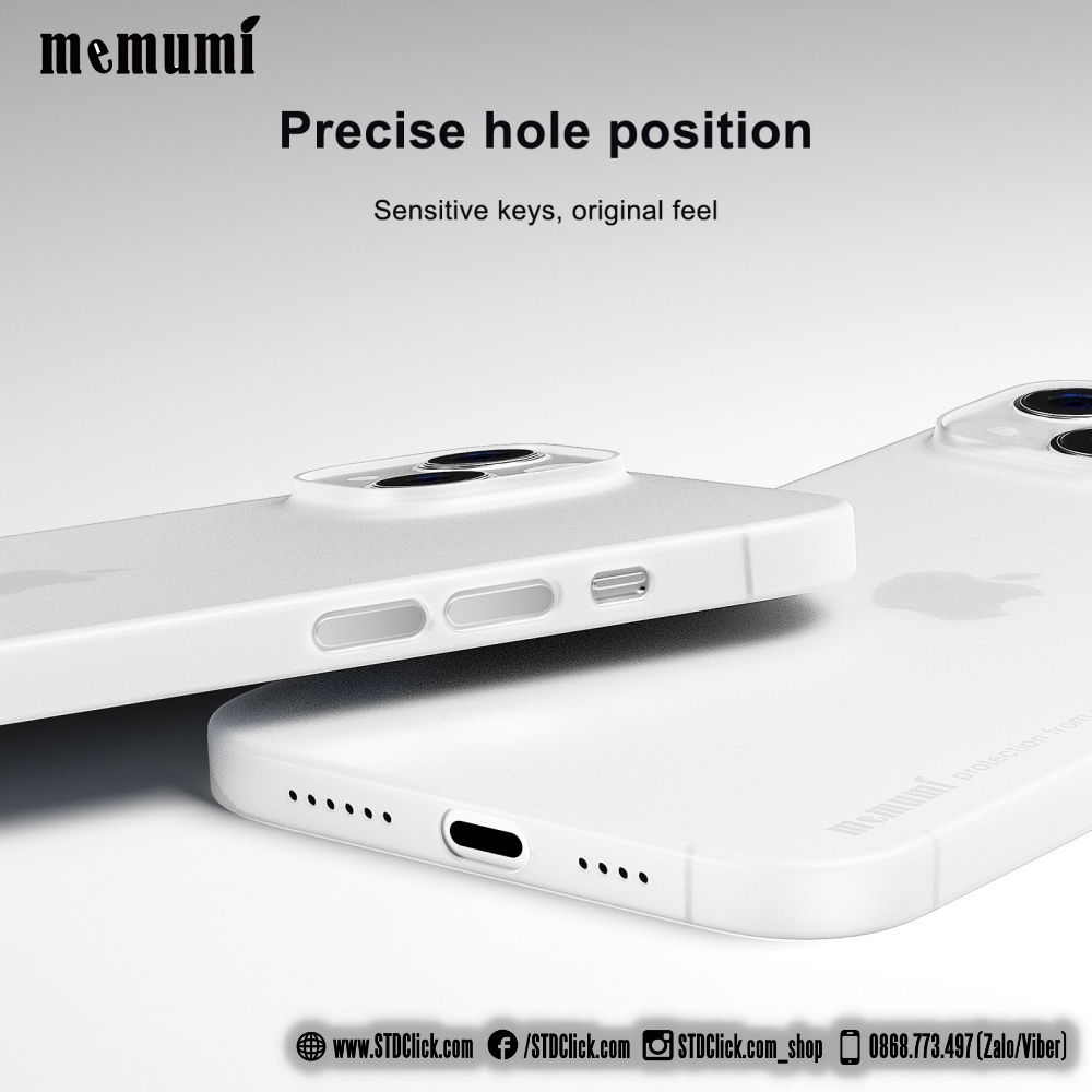 ỐP LƯNG DÀNH CHO ĐIỆN THOẠI IPHONE 14 - 14 PLUS MEMUMI MỎNG LỤA
