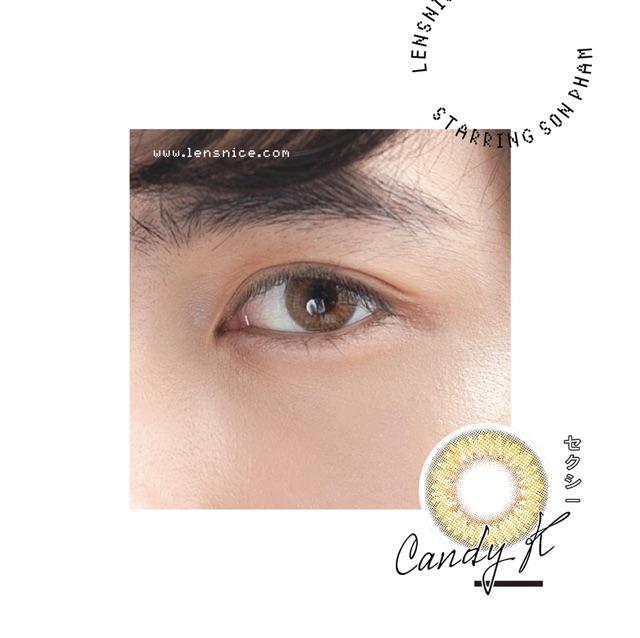 Kính tròng Candy K brown 0 độ Kính Áp Tròng FAIRY SHOP CONTACT LENS