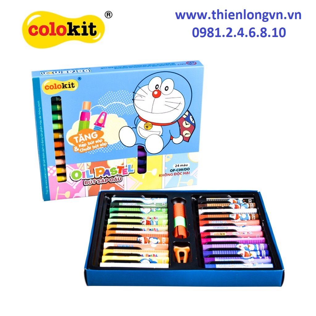 Sáp dầu 24 màu Colokit Doraemon OP-C09/DO