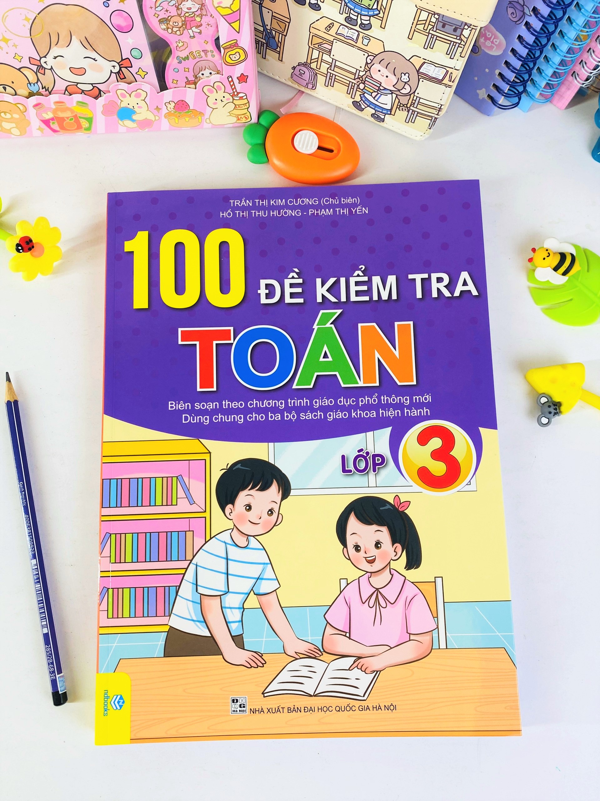 Sách - 100 Đề Kiểm Tra Toán Lớp 3 - Biên soạn theo chương trình GDPT mới - ndbooks
