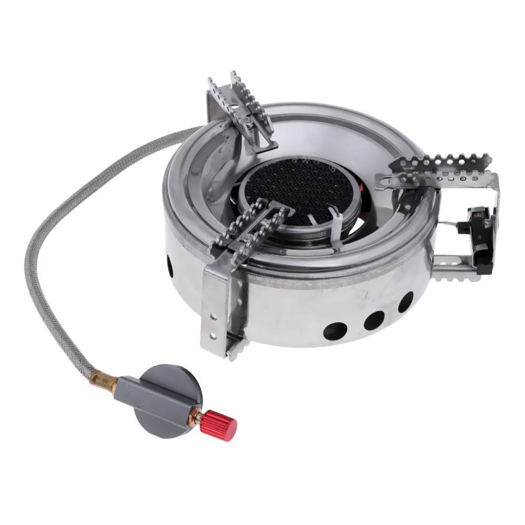 Outdoor Cooking Burner Folding Stainless Steel BBQ Camping Gas Stove 3500W
