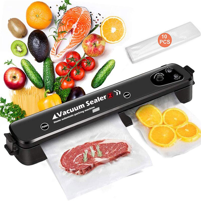 Máy Hút Chân Không Kèm Hàn Miệng Túi Vacuum Sealer Bảo Quản Thực Phẩm Tiện Lợi Tặng Kèm Túi Hút - Hàng chính hãng