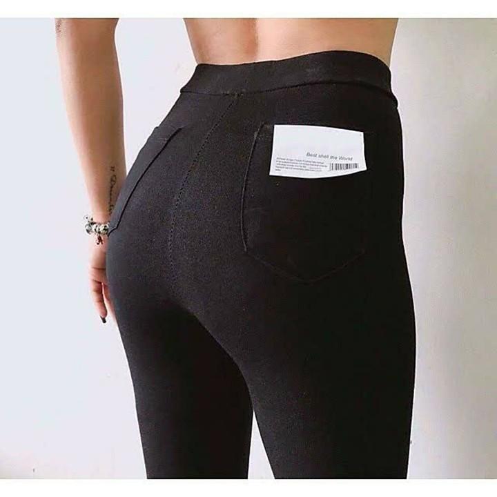 Quần legging nữ Choobe co giãn 4 hàng cao cấp chiều vải dày dặn quần thun ôm cạp cao - Q15