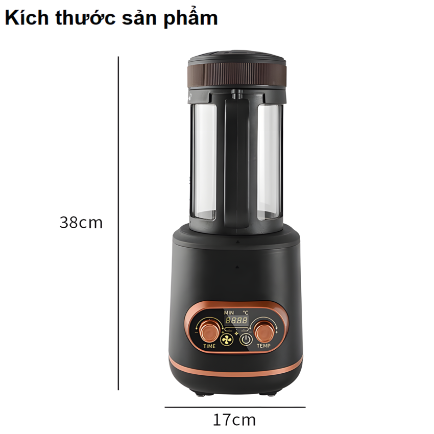 Máy rang hạt cà phê công nghệ gia nhiệt không khí. Thương hiệu Mỹ Cafemasy cao cấp CCR-1209R2. Hàng chính hãng