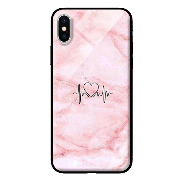 Ốp kính cường lực cho iPhone X Đá Hồng - Hàng chính hãng