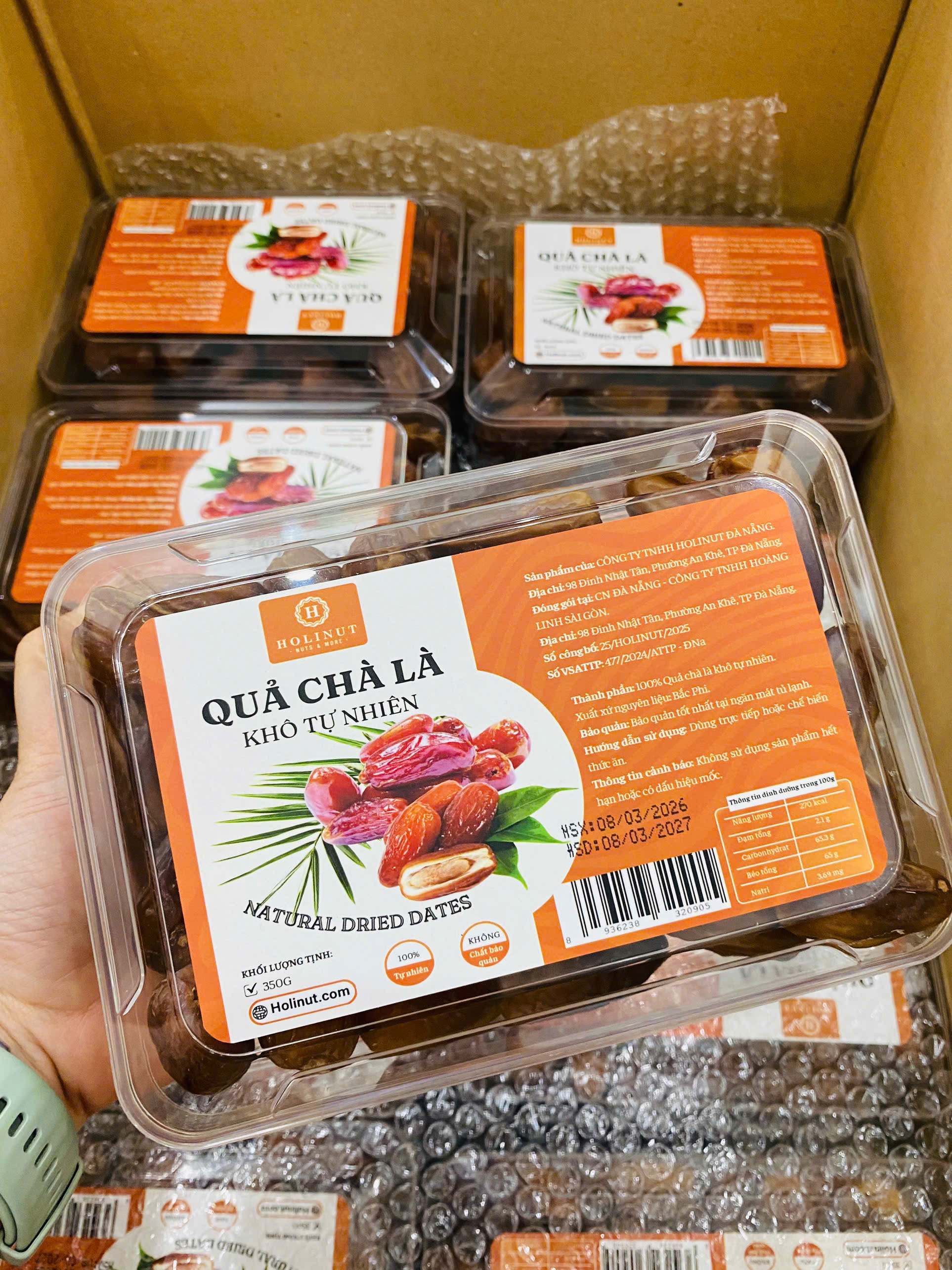 Quả chà là cao cấp chín tự nhiên ngọt, dẻo - Hộp 350g