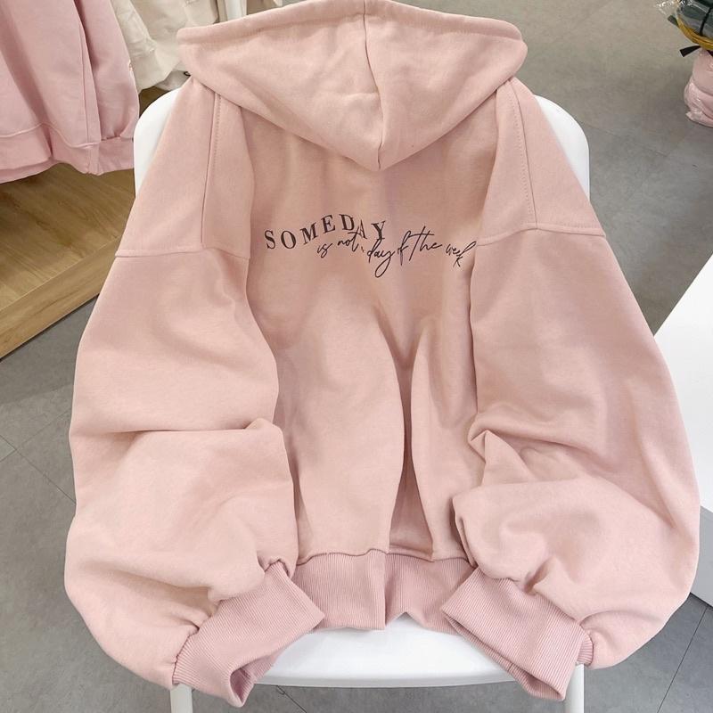 Áo khoác someday màu hồng ảnh thật unisex
