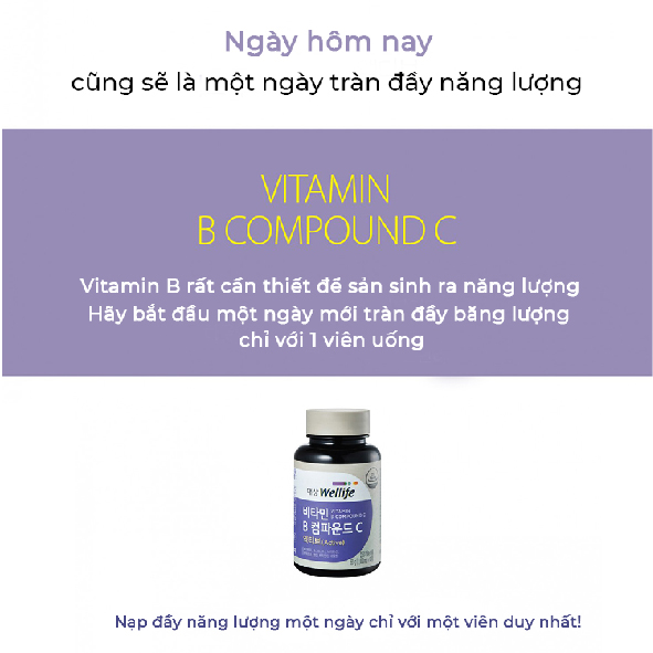 Thực phẩm bảo vệ sức khỏe VITAMIN B COMPOUND C ACTIVE 60 viên Vitamin tổng hợp B và C