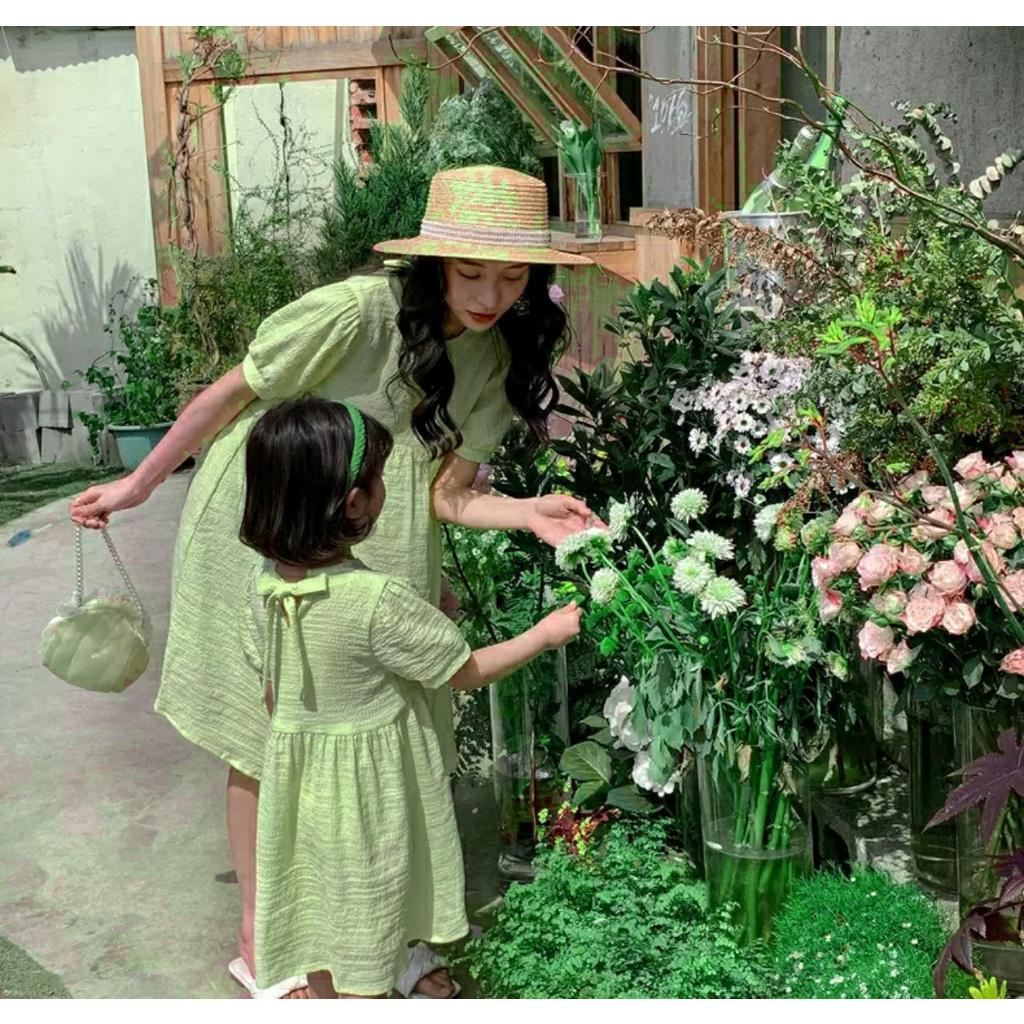 Váy đôi mẹ và bé gái baby doll dễ thương cho hai mẹ con ( bầu bì bon chen được cả nhà nhé)