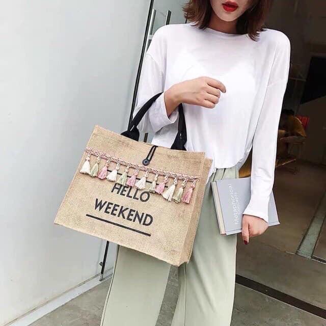 TÚI CÓI ĐI BIỂN HELLO WEEKEND SIÊU CÁ TÍNH