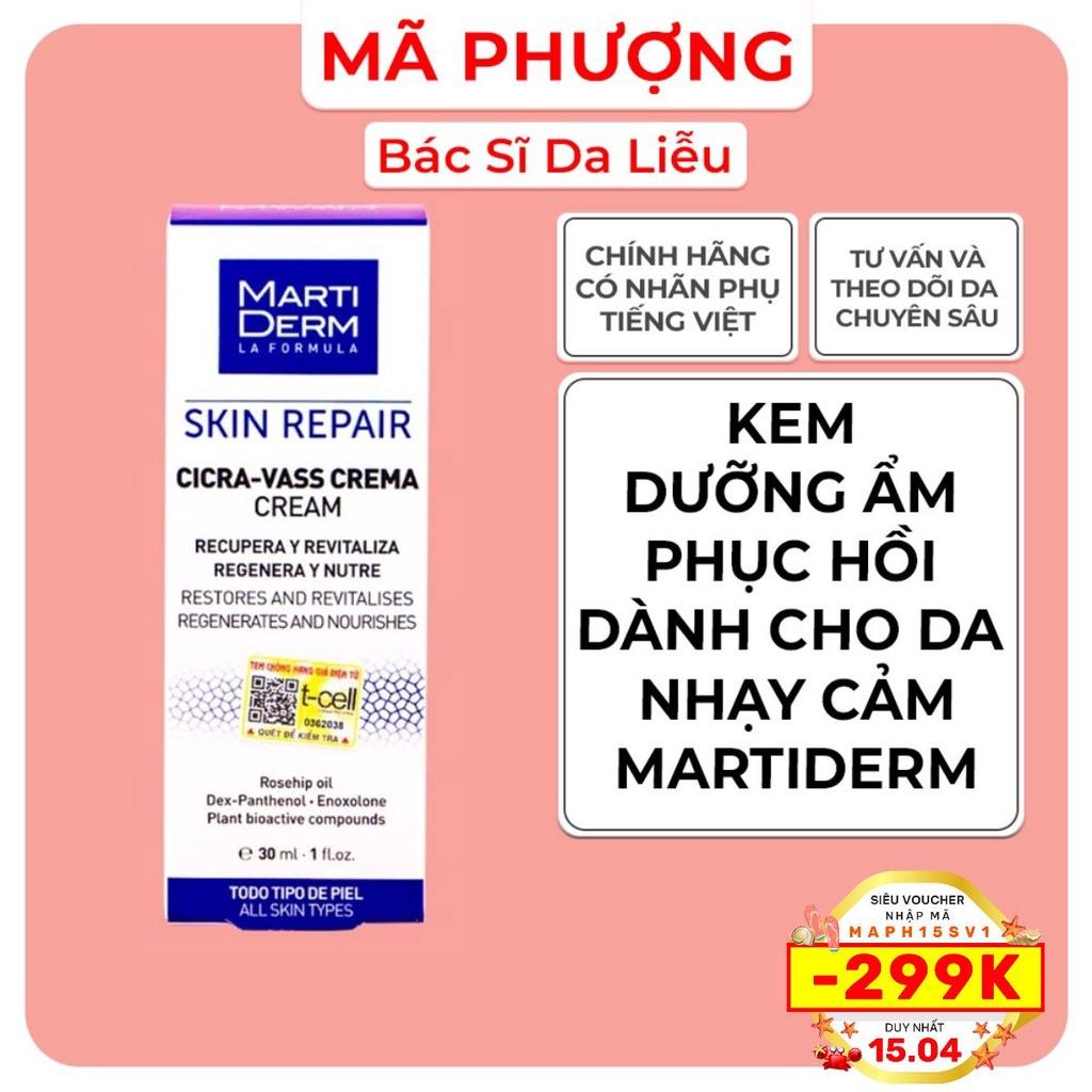 Kem Dưỡng Phục Hồi Da Nhạy Cảm MartiDerm Skin Repair Cicra Vass Cream 30ml