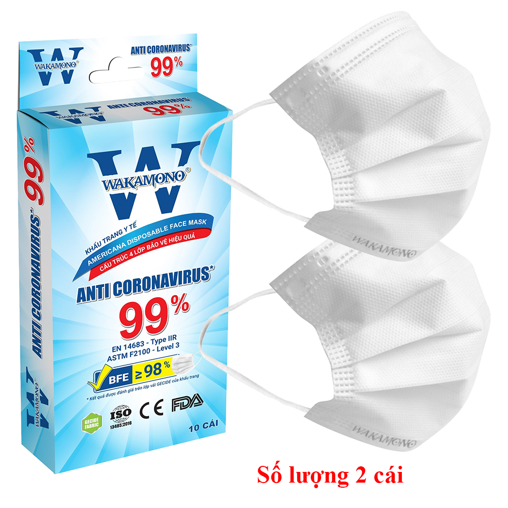 Khẩu Trang Wakamono - Gel rửa tay khô St Beauty - Bộ đôi hoàn hảo chống dịch Covid 19 hiệu quả tối đa - Chính Hãng