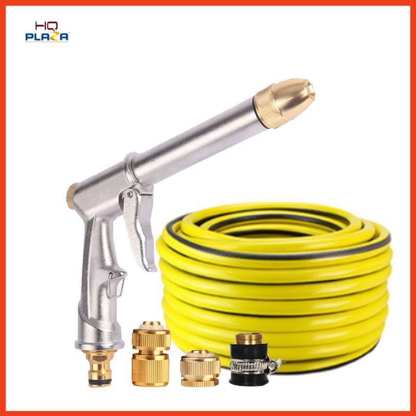 Vòi nước vòi phun nước rửa xe tưới cây tăng áp thông minh + bộ dây bơm nước cao cấp TLG 206810 đầu đồng,cút đồng
