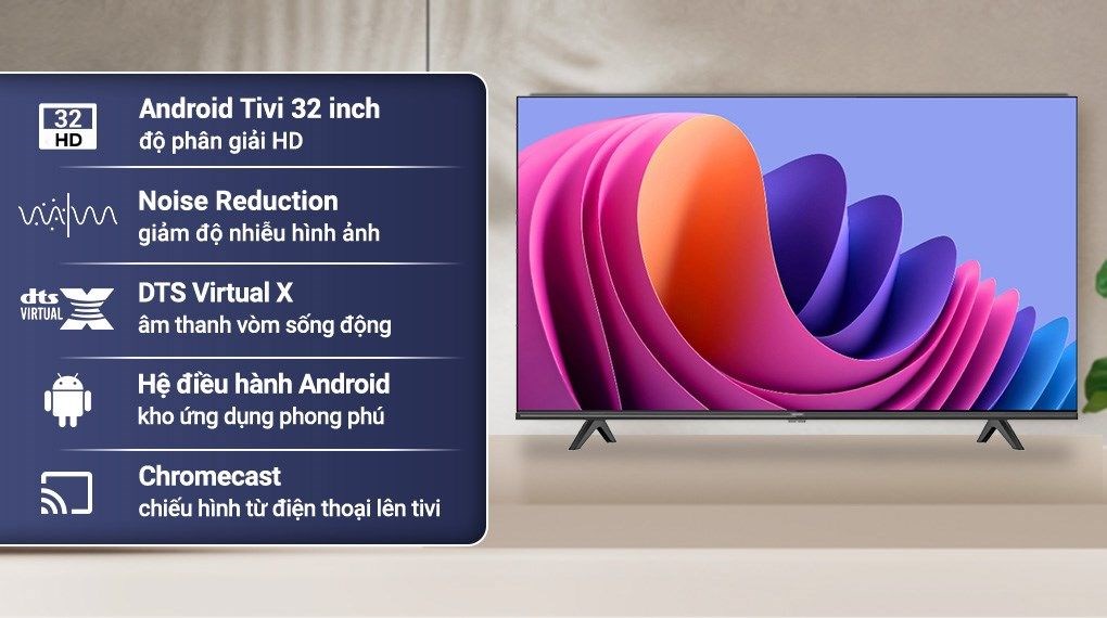 Android Tivi LED Hisense 43 inch A4N Trợ Lý Ảo Google Voice Control, Bảo Hành 2 Năm - Hàng Chính Hãng