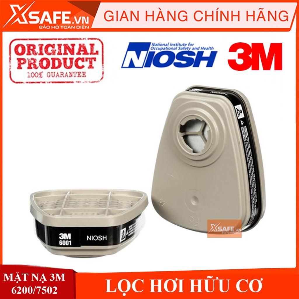 Phin lọc 3M 6001 lọc hơi hữu cơ xăng dầu - phun sơn - thuốc hóa học - dùng cho mặt nạ phòng độc 3M 6200 mặt nạ 3M 7502