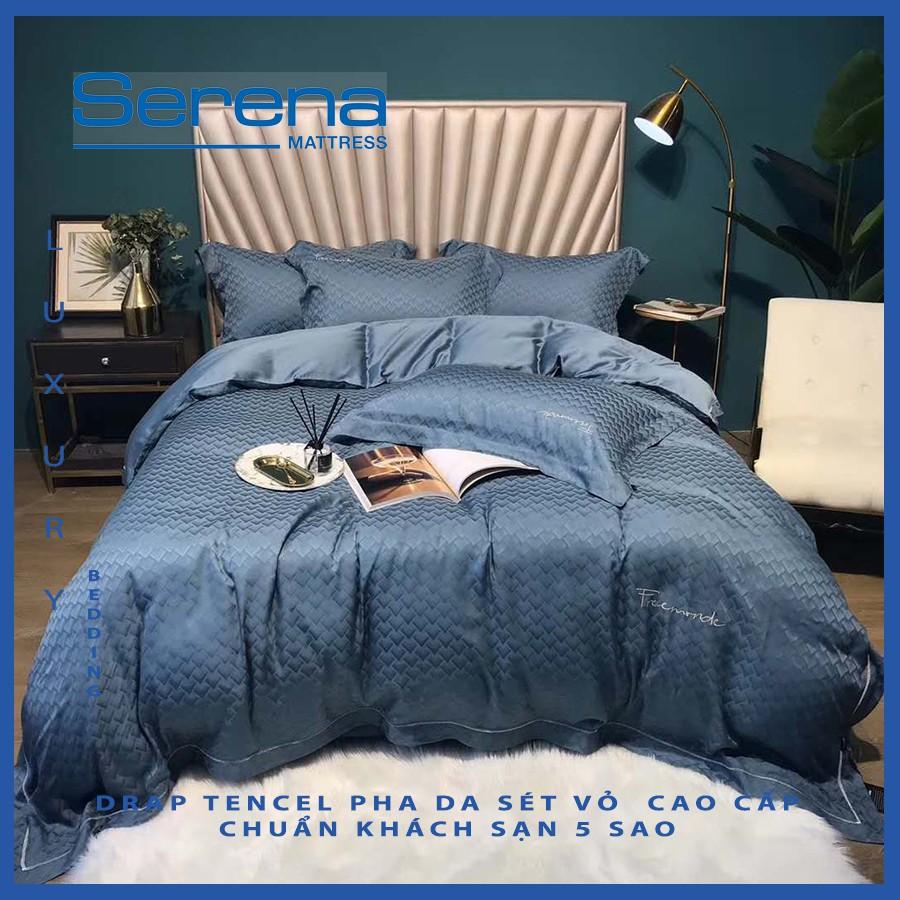 Bộ chăn ga gối tencel Pha Da Serena Cao Cấp Phong Cách Hàn Quốc 5 món chăn ga gối chần bông – Hệ Thống Nệm