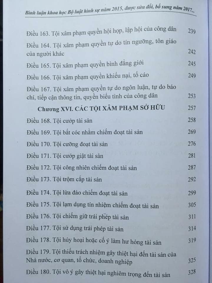 Combo: Bình luận khoa học bộ luật hình sự năm 2015 sửa đổi bổ sung năm 2017 phần tội phạm