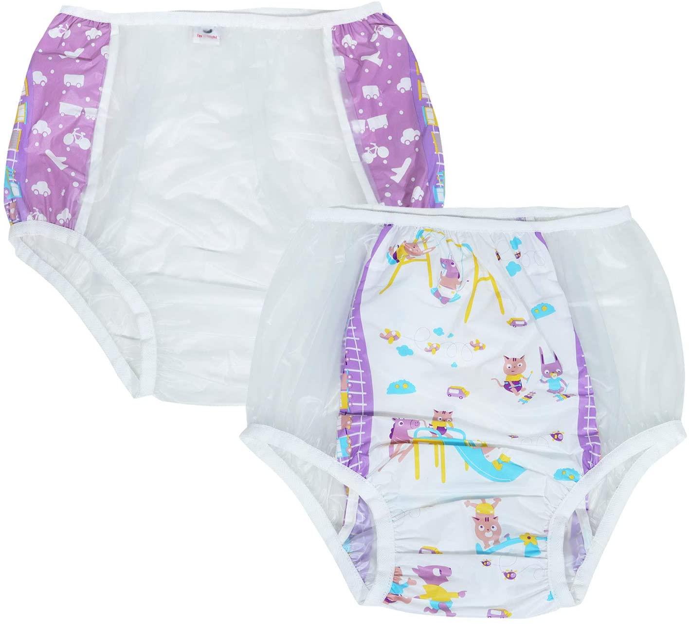 ABDL Tã Người Lớn Pvc Có Thể Tái Sử Dụng Cho Bé Quần Tã Onesize Nhựa Bikini DDLG Người Lớn Bé Mới Quần Lót Xanh Dương Tã