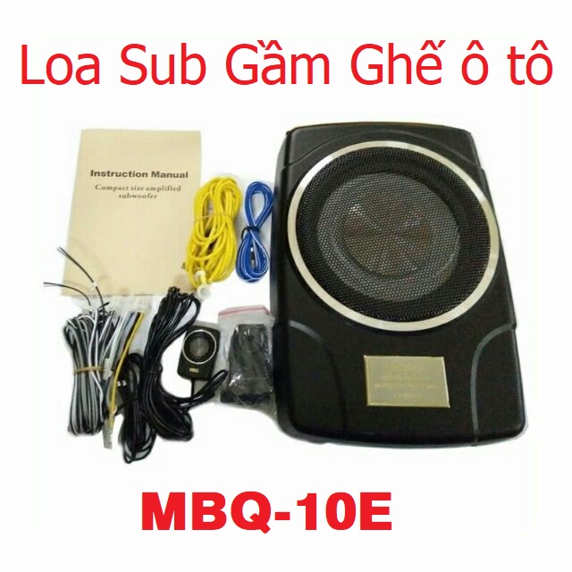 Loa SUB Gầm Ghế Ô Tô Bass 10" Siêu Trầm MBQ 10E Tem Vàng - Âm Trầm Chắc Và Khỏe