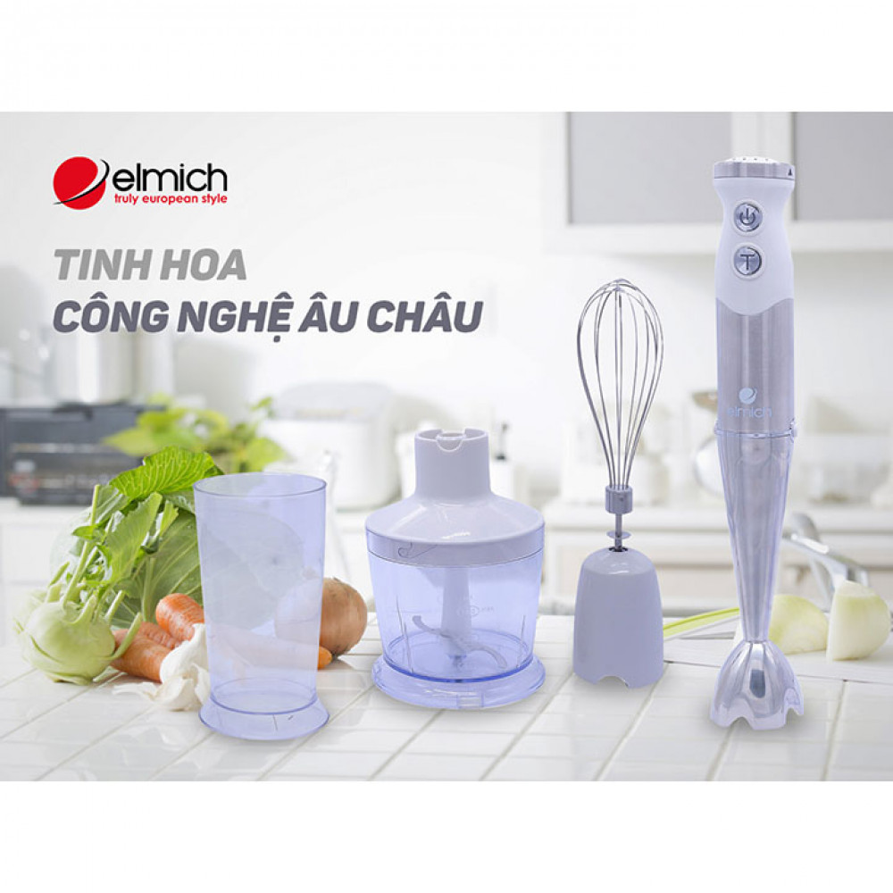 Máy xay sinh tố cầm tay Hand Blender Elmich BLE-1860 công suất 600W xay đá nhuyễn xuất xứ Cộng hoà Séc - Hàng chính hãng