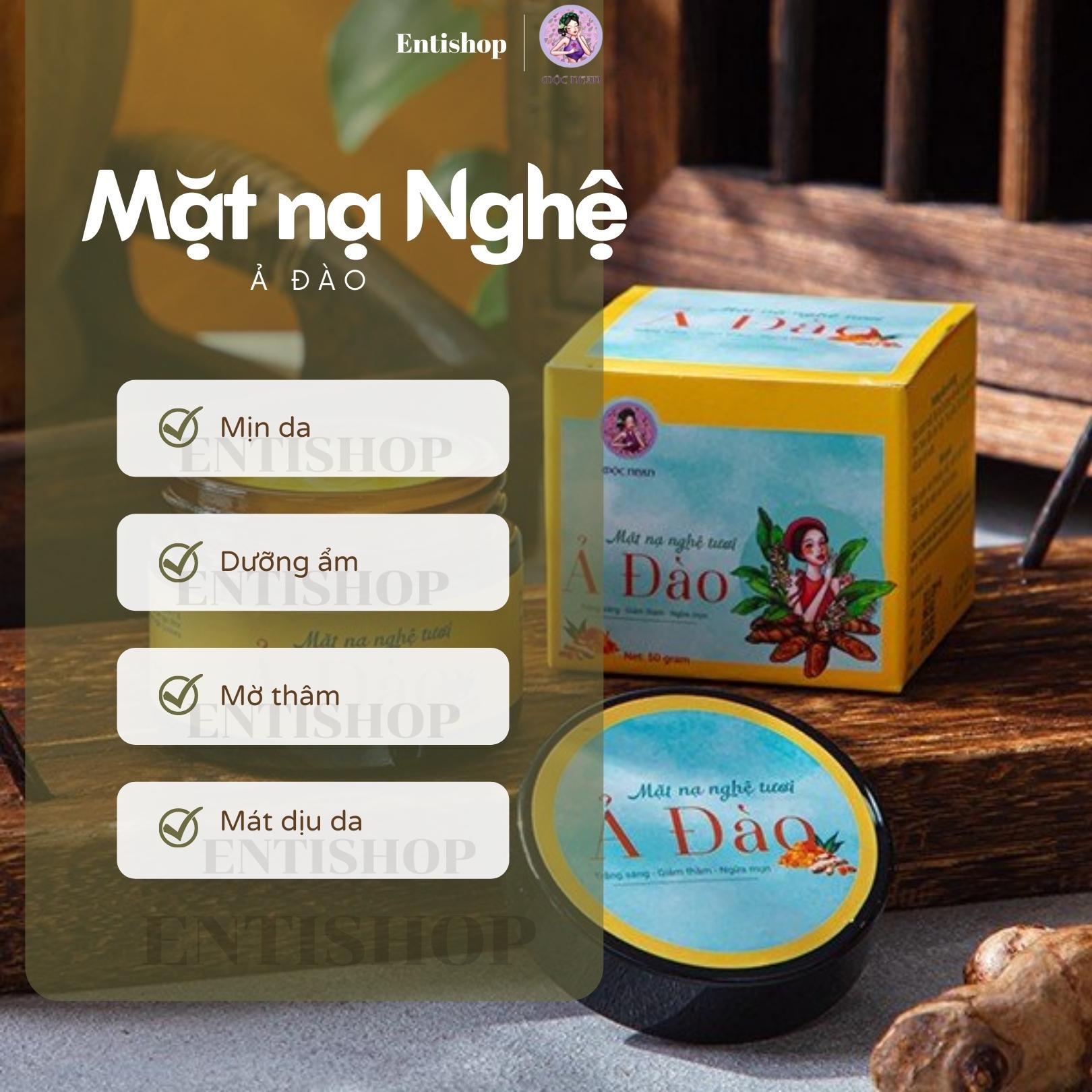 Mặt nạ nghệ tươi sáng da mờ thâm nám Mộc Nhan Natural 50gr