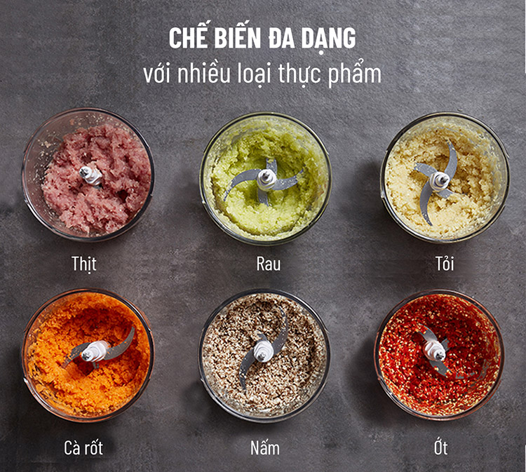 Máy xay thịt 2 lưỡi dao kép cối thủy tinh Nagakawa NAG0812 - Hàng Chính Hãng