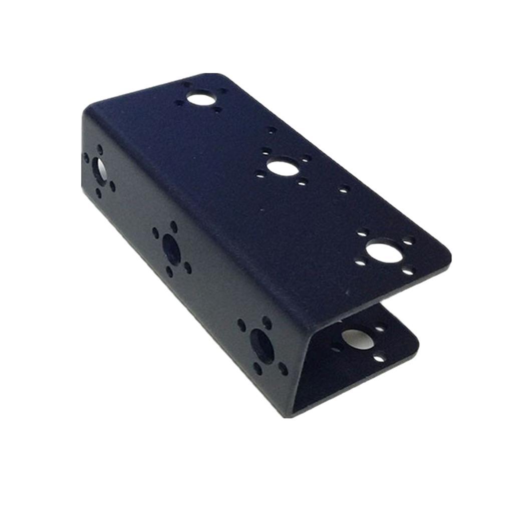 2Pcs Black Metal U-Shaped and L-Shaped Beam Bracket for Robot Arm / Humanoid Robot / Servo