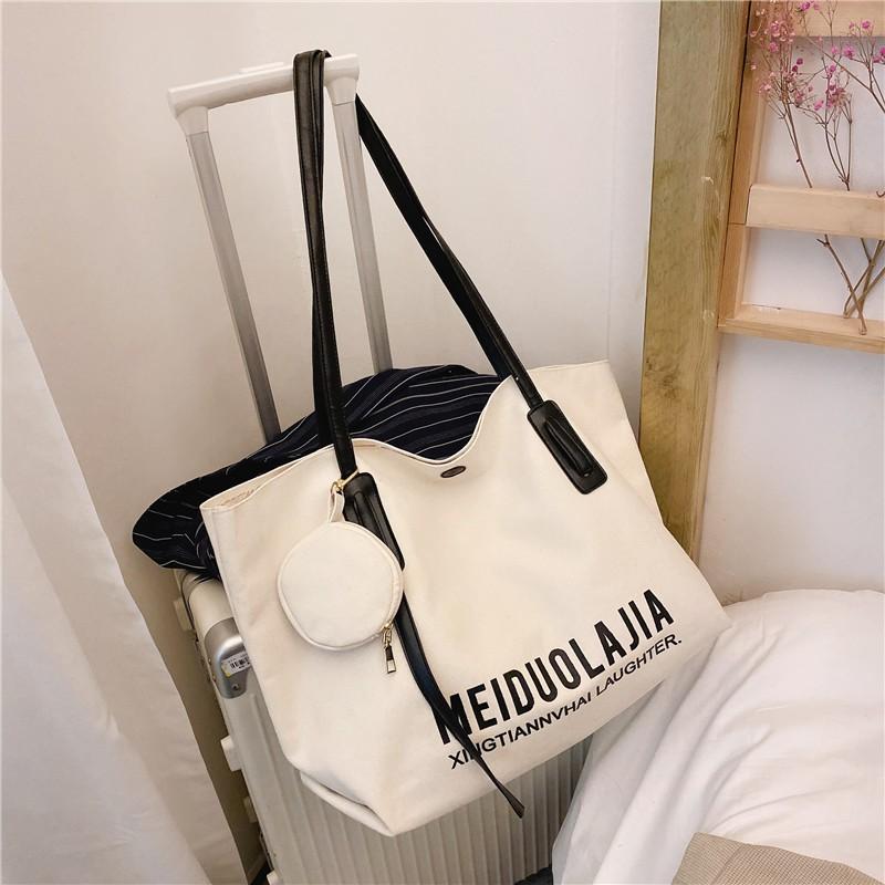 Túi Tote,Vải Canvas Cỡ Lớn, Thời Trang, Đựng Được Nhiều Đồ 2021