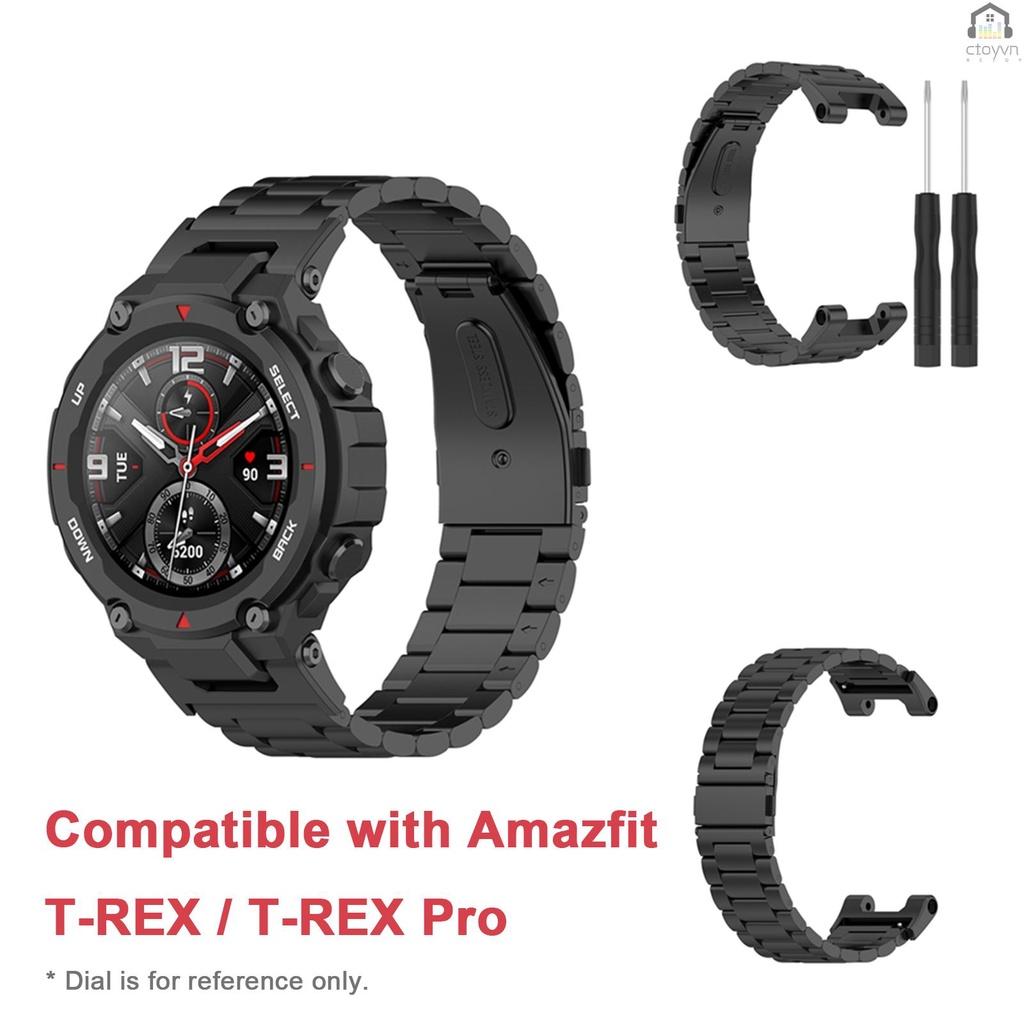 Dây đeo inox cho đồng hồ thông minh Huami Amazfit T-Rex T-Rex Pro