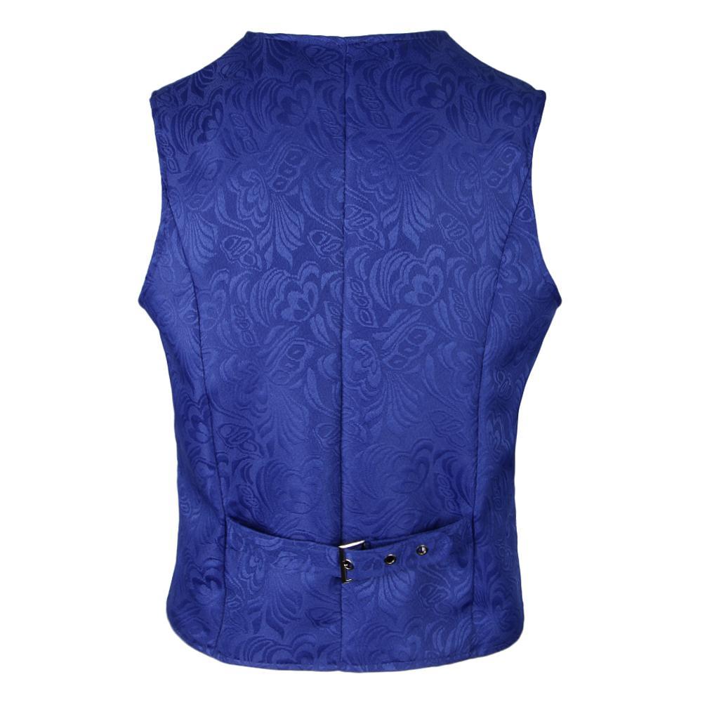 Men's Medieval Jacquard Waistcoat Steampunk Slim Fit Dress Vest