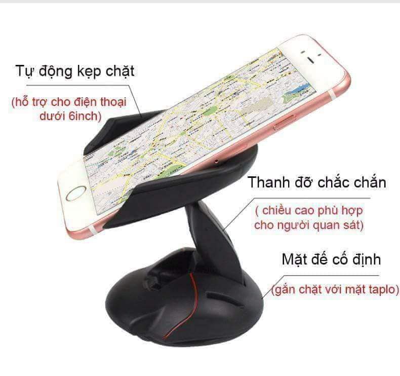 Kẹp điện thoại thông minh hình chuột máy tính xoay 360 độ tiện dụng