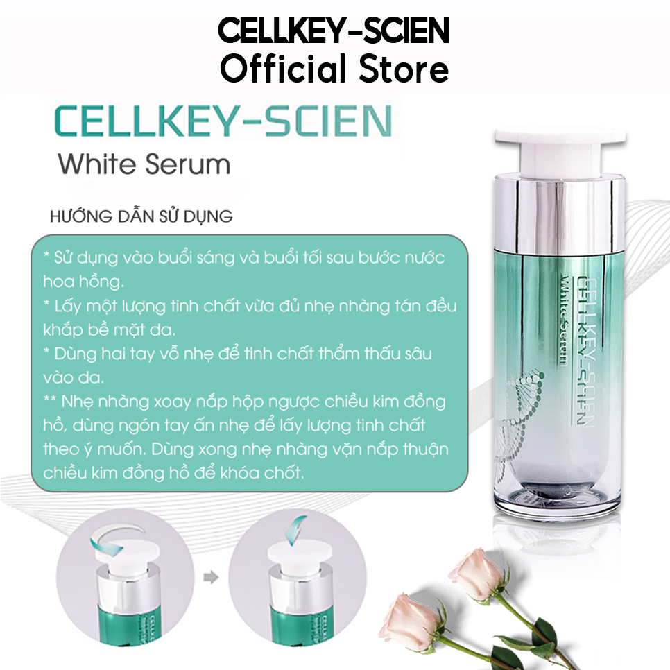 Bộ Dưỡng Trắng Da Tế Bào Gốc Phục Hồi Trẻ Hoá Da Và Chống Lão Hoá Cellkey-Scien Repair System White Set (60ml)