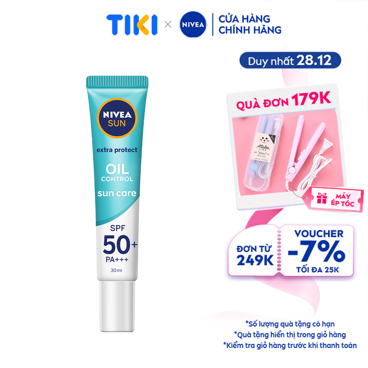 Tinh Chất Chống Nắng NIVEA Dưỡng Trắng & Kiểm Soát Dầu SPF50+ PA+++ - 86060