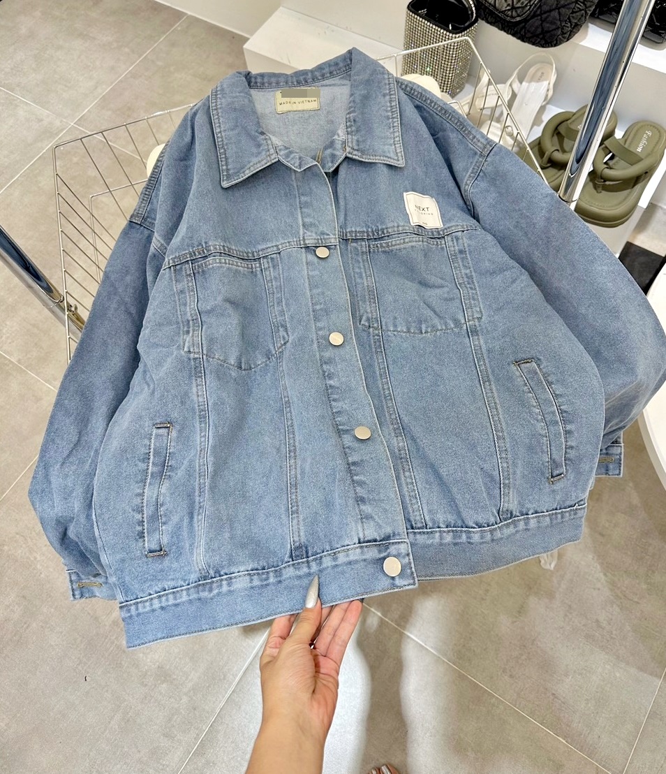 ÁO KHOÁC LẠNH UNISEX NAM NỮ JEANS FORM RỘNG BIG SIZE TRƠN TAY DÀI DENIM THU ĐÔNG THỂ THAO DẠO PHỐ ĐI CHƠI DỰ TIỆC ĐI BIỂN