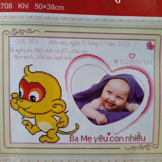 Tranh thêu khỉ 222708