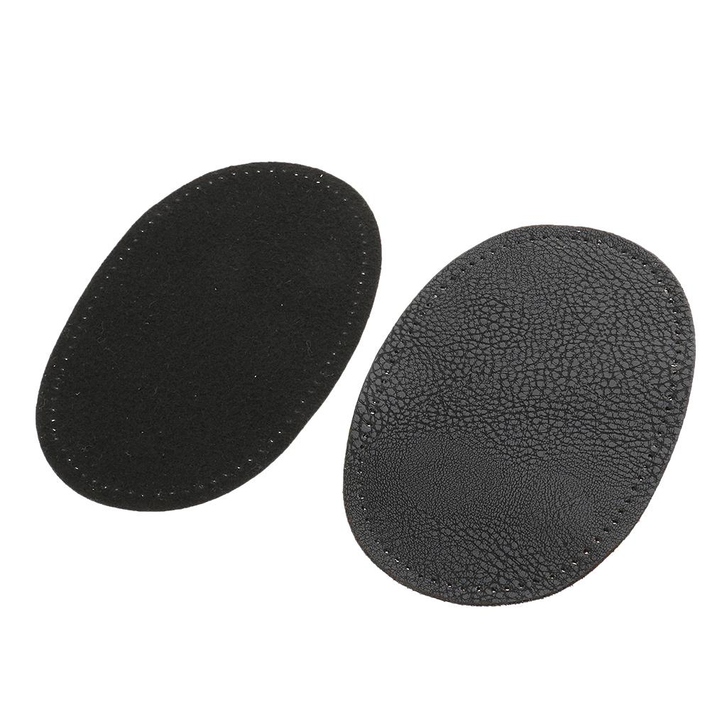 4 Đôi Các Loại Da Hình Bầu Dục May Trên Khuỷu Tay Đầu Gối Miếng Dán 14X9 Cm