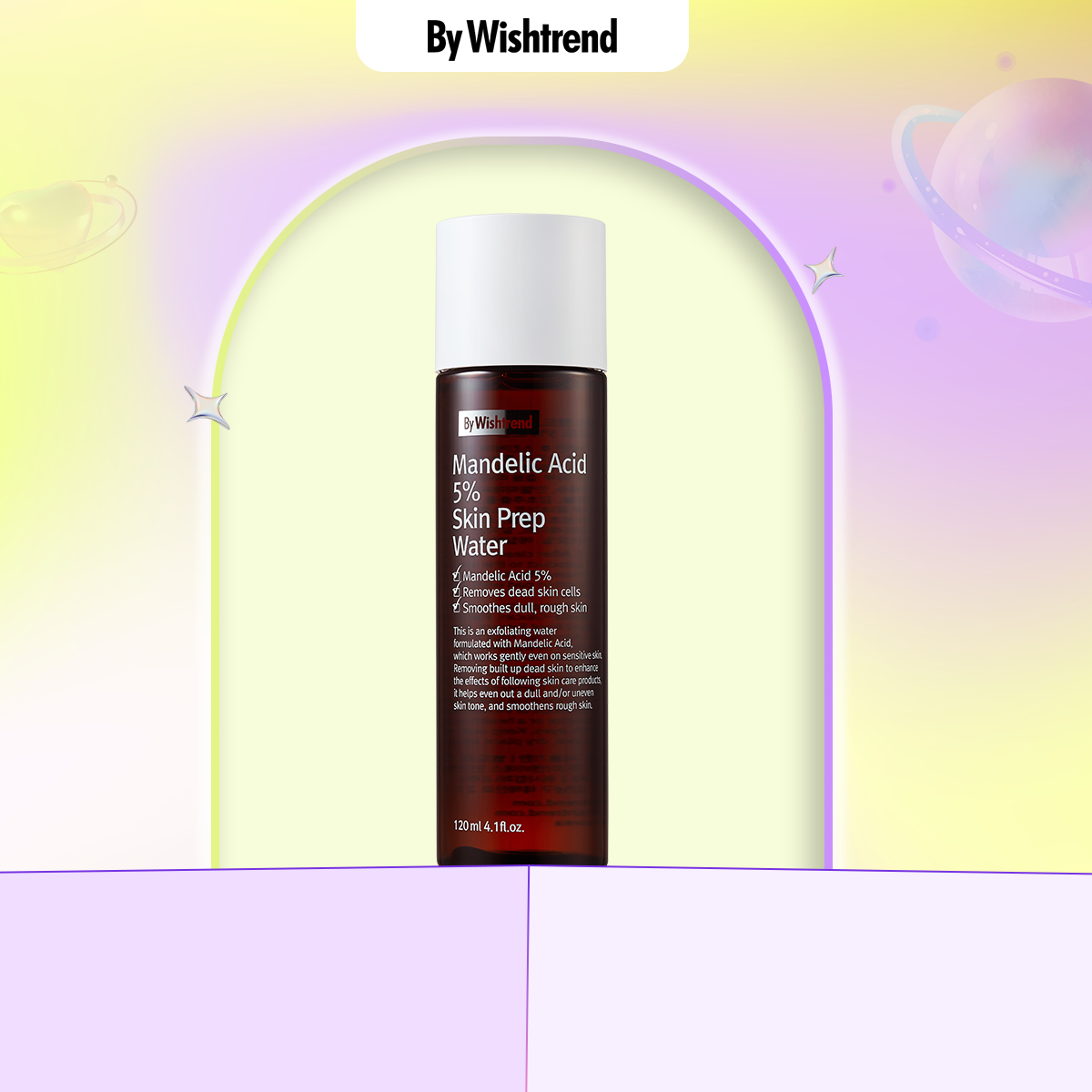 By Wishtrend kem dưỡng Vitamin 75 Maximizing Cream 50g+Nước hoa hồng tẩy da chết Mandelic Acid 5% Skin Prep Water 120ml