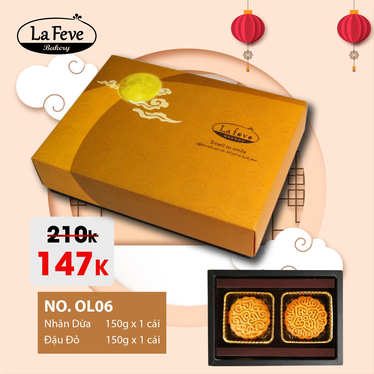 Bánh Trung Thu Lafeve - Lễ Hộp OL06